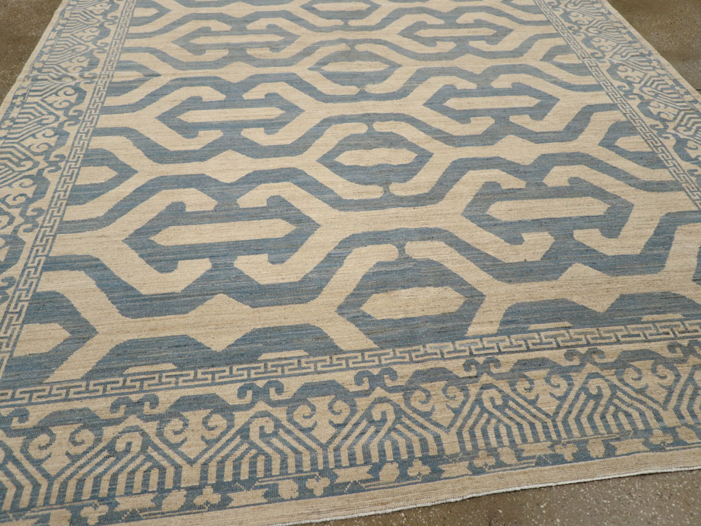 Modern East Turkestan Khotan Room Size Carpet, No.31759 - Staging