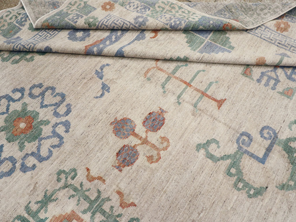 Modern East Turkestan Khotan Room Size Carpet, No.31761 - Staging