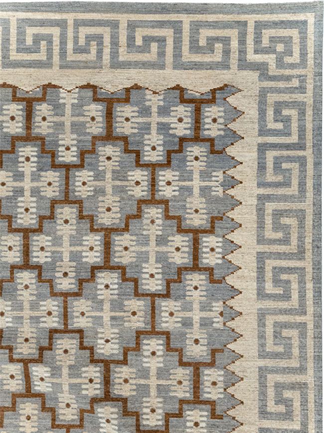 Modern East Turkestan Khotan Large Room Size Carpet, No.31764 - Staging