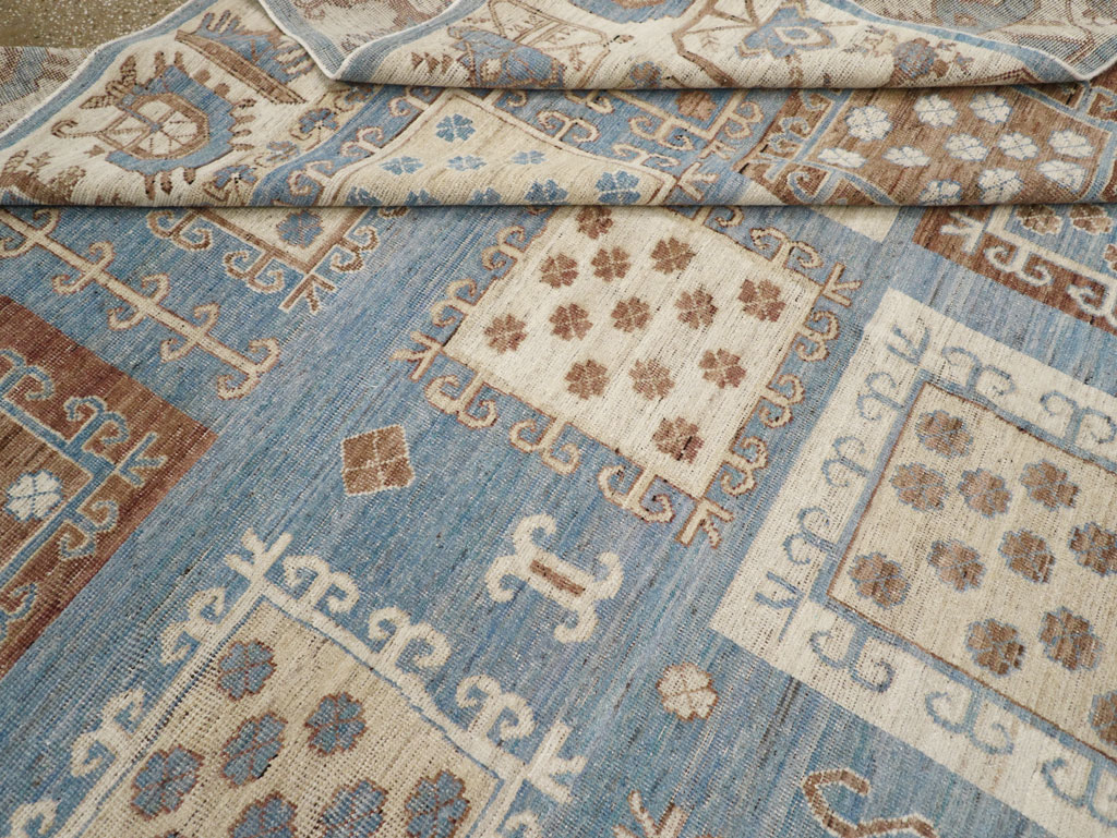 Modern East Turkestan Khotan Room Size Carpet, No.31765 - Staging