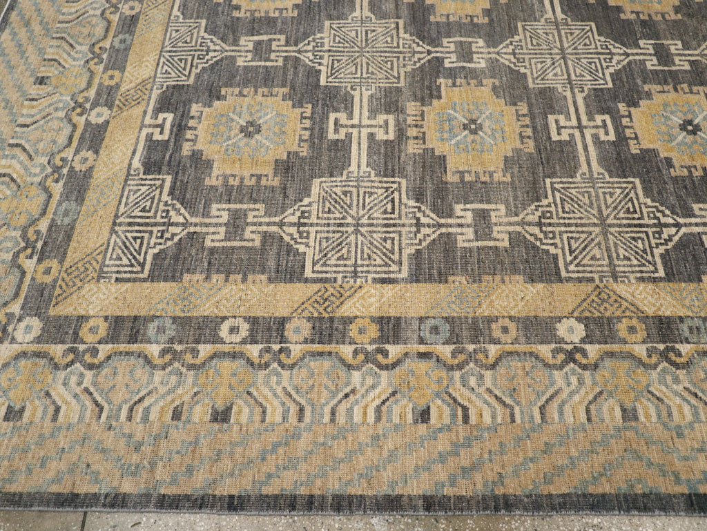 Modern East Turkestan Khotan Room Size Carpet, No.31767 - Staging