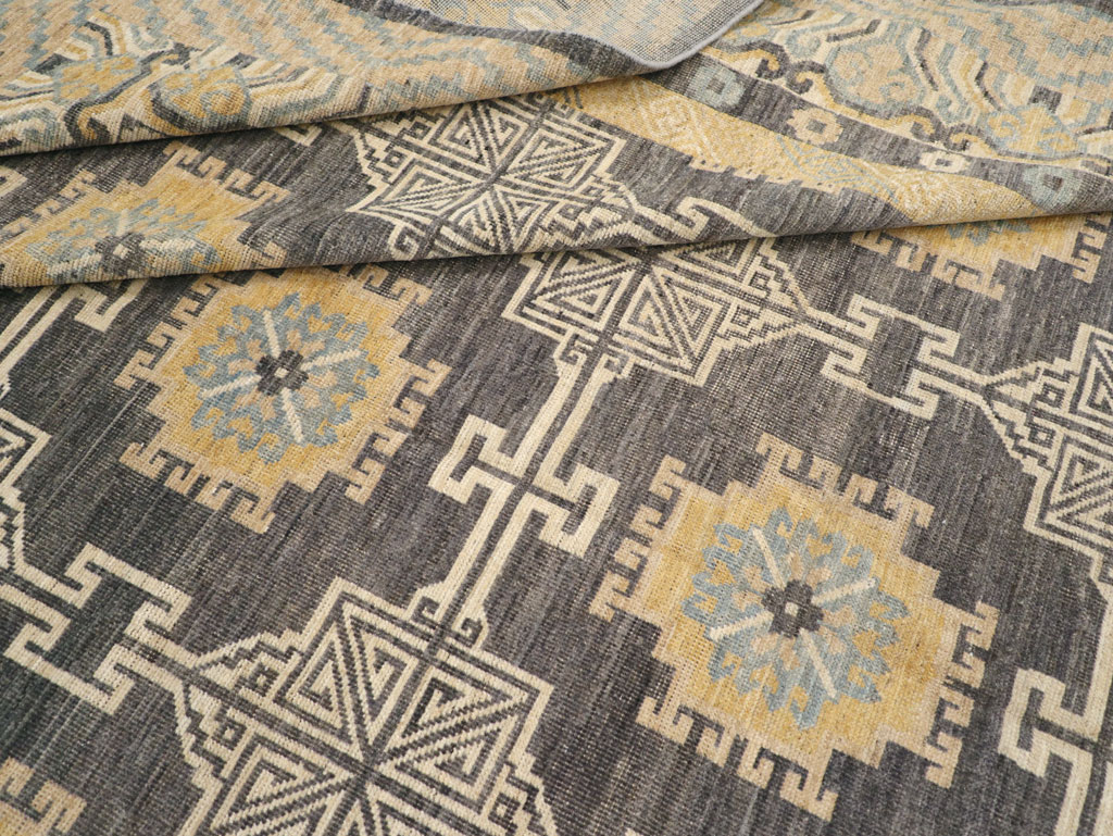 Modern East Turkestan Khotan Room Size Carpet, No.31767 - Staging