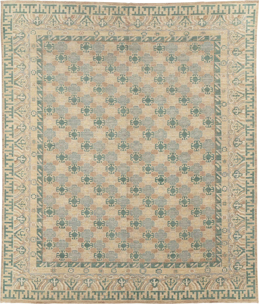 Modern East Turkestan Khotan Large Room Size Carpet, No.31769 - Staging
