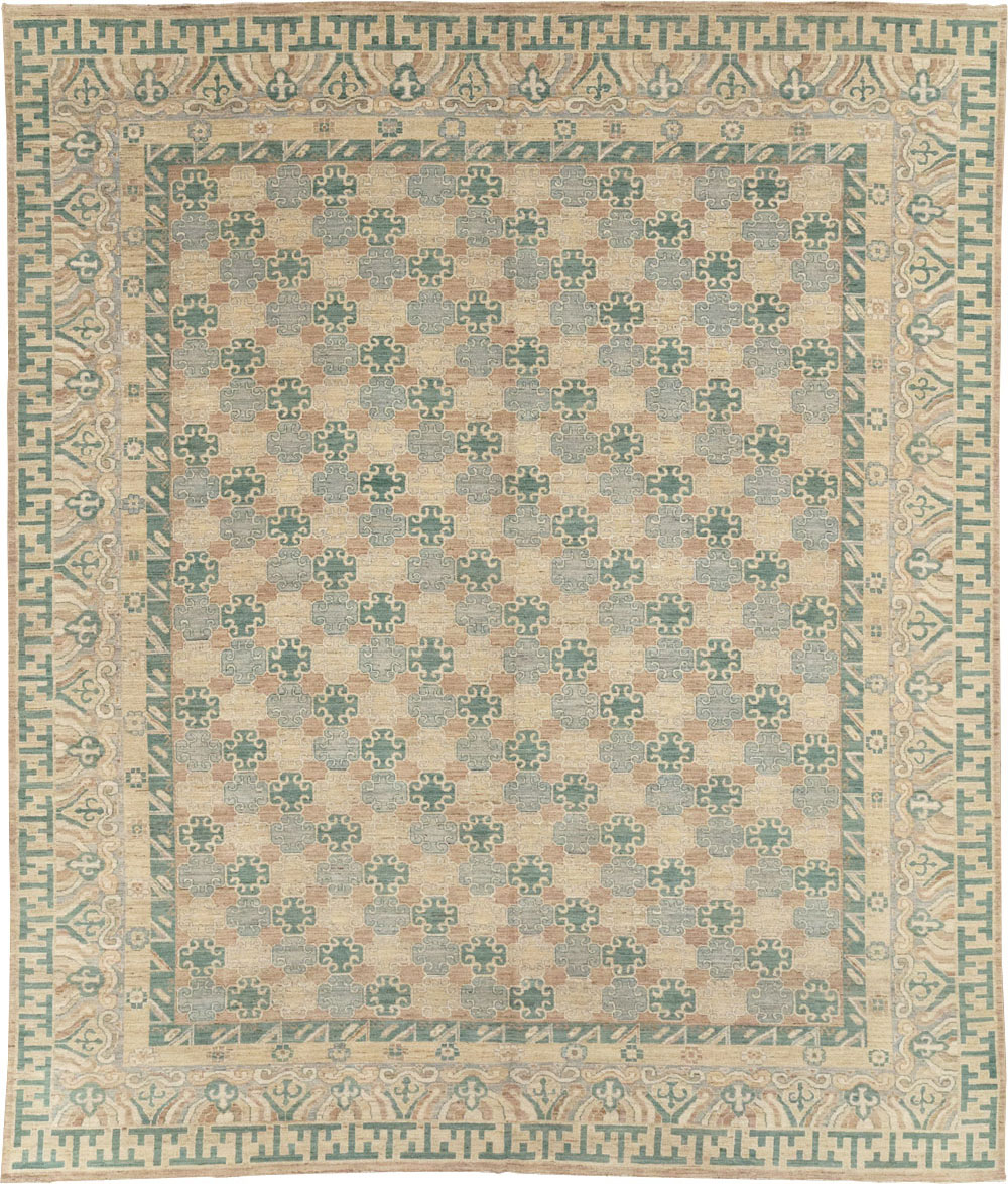 Modern East Turkestan Khotan Large Room Size Carpet, No.31769 - Staging
