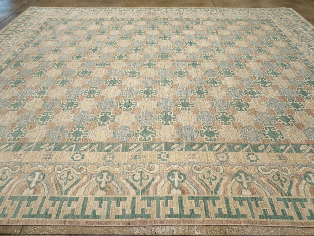 Modern East Turkestan Khotan Large Room Size Carpet, No.31769 - Staging