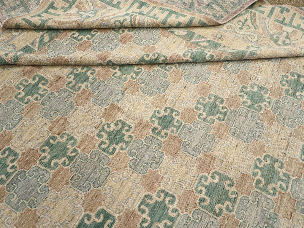 Modern East Turkestan Khotan Large Room Size Carpet, No.31769 - Staging