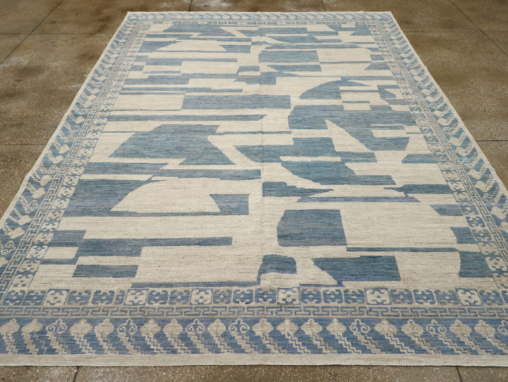 Modern East Turkestan Khotan Room Size Carpet, No.31771 - Staging