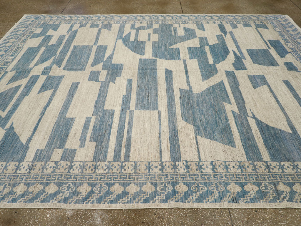 Modern East Turkestan Khotan Room Size Carpet, No.31771 - Staging