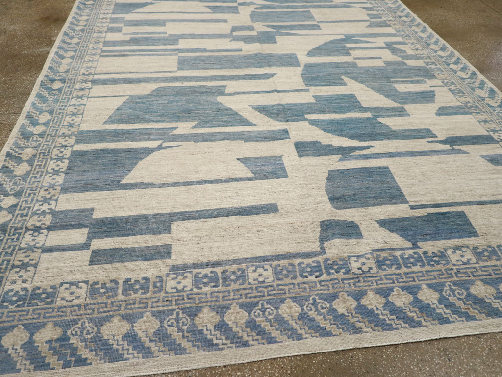 Modern East Turkestan Khotan Room Size Carpet, No.31771 - Staging