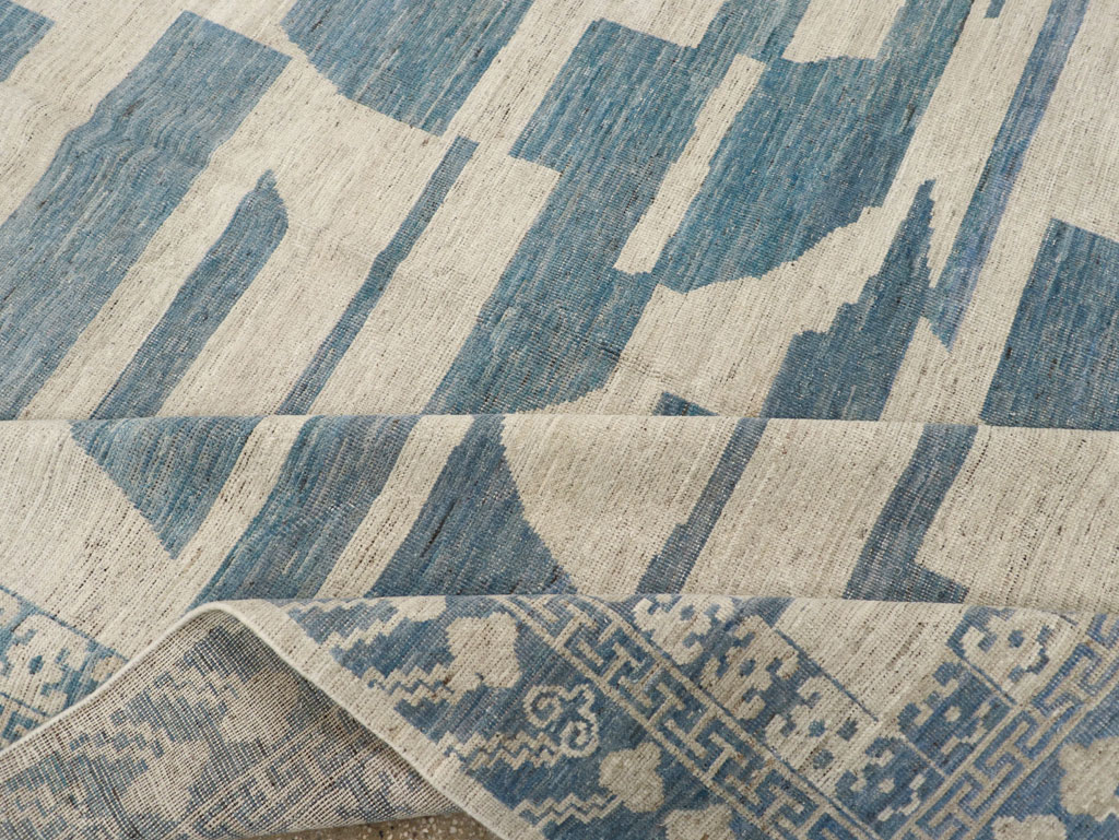 Modern East Turkestan Khotan Room Size Carpet, No.31771 - Staging