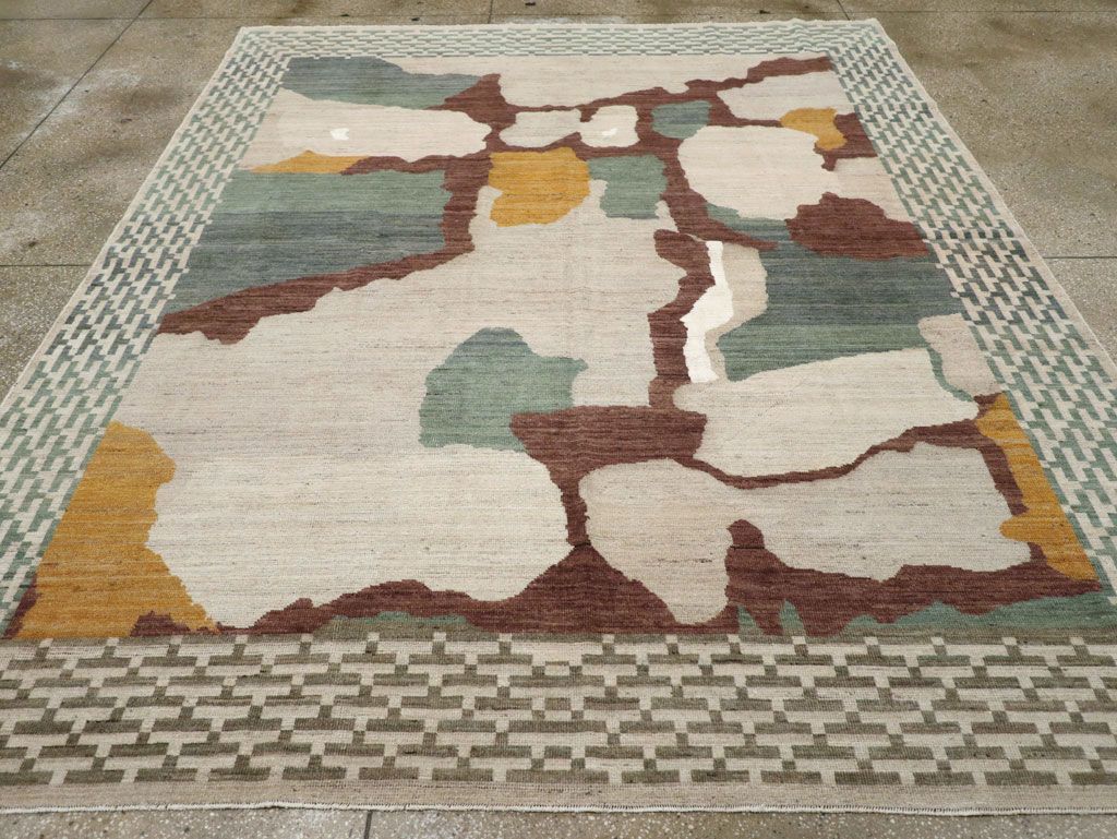 Modern East Turkestan Khotan Small Room Size Carpet, No.31773 - Staging