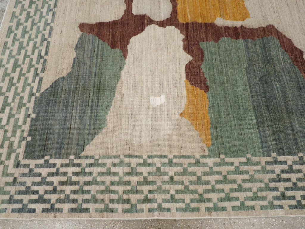 Modern East Turkestan Khotan Small Room Size Carpet, No.31773 - Staging