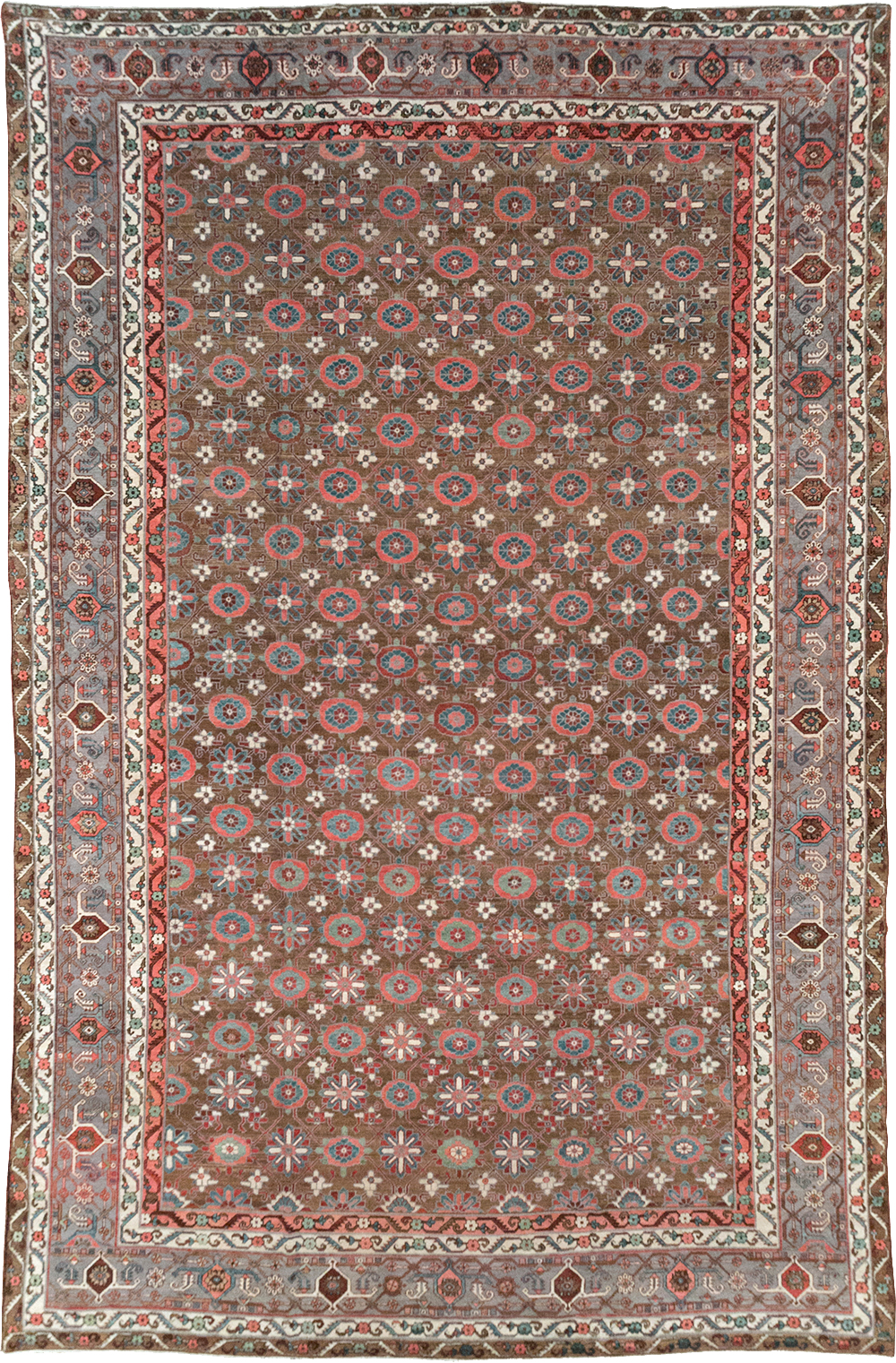 Antique Persian Heriz Large Carpet, No.31774 - Staging