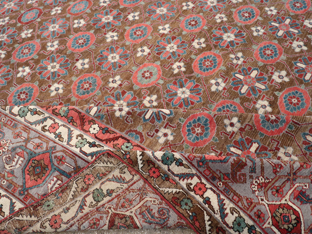 Antique Persian Heriz Large Carpet, No.31774 - Staging