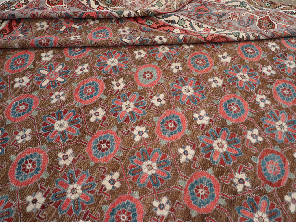 Antique Persian Heriz Large Carpet, No.31774 - Staging