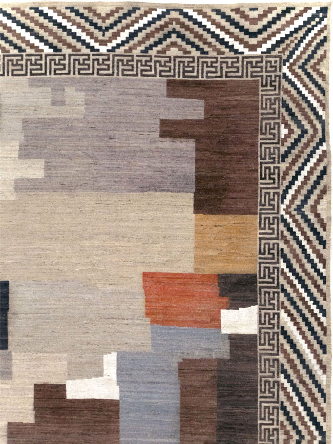 Modern East Turkestan Khotan Large Room Size Carpet, No.31776 - Staging