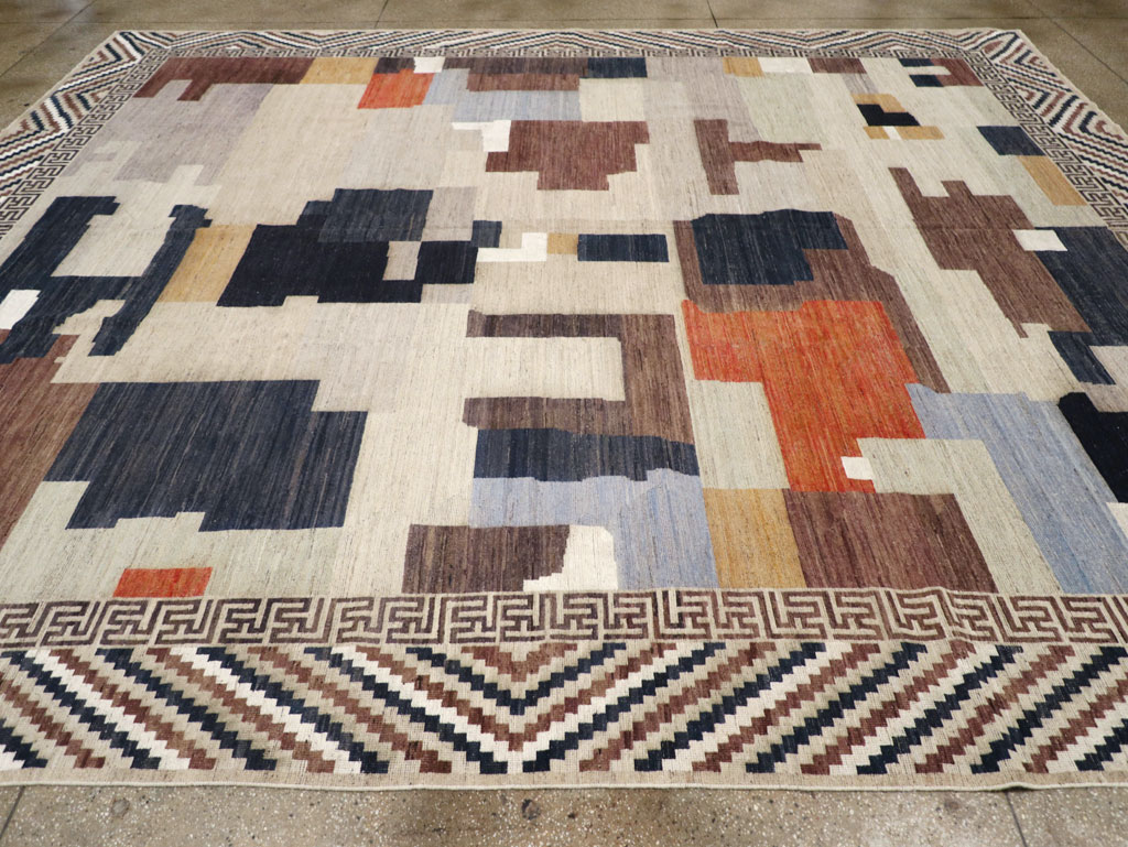 Modern East Turkestan Khotan Large Room Size Carpet, No.31776 - Staging