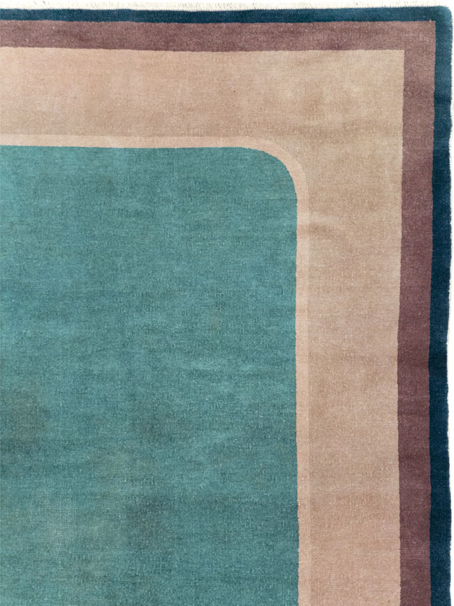 Vintage Chinese Art Deco Room Size Carpet, No.31780 - Staging