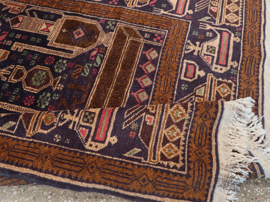 Vintage Afghan Pictorial War Rug, No.31785 - Staging