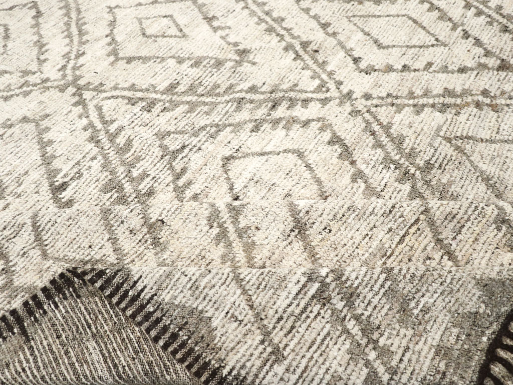 Contemporary Moroccan Inspired Turkish Large Room Size Carpet, No.31786 - Staging