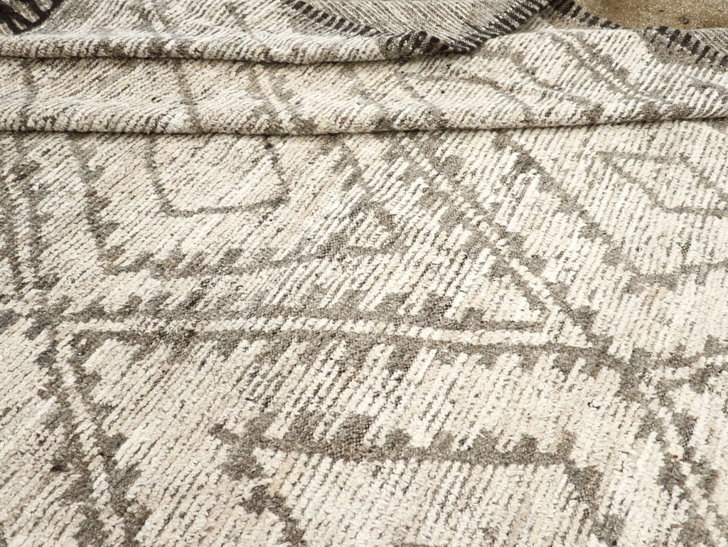 Contemporary Moroccan Inspired Turkish Large Room Size Carpet, No.31786 - Staging