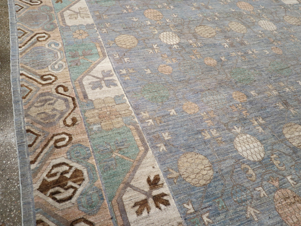 Modern East Turkestan Khotan Room Size Carpet, No.31789 - Staging
