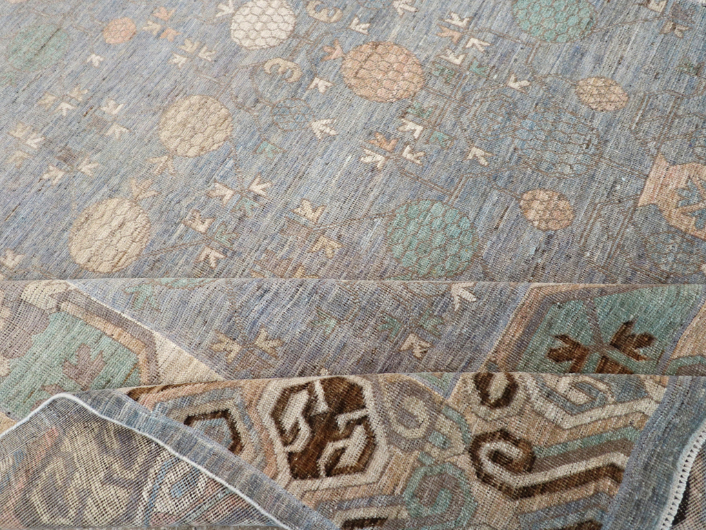 Modern East Turkestan Khotan Room Size Carpet, No.31789 - Staging