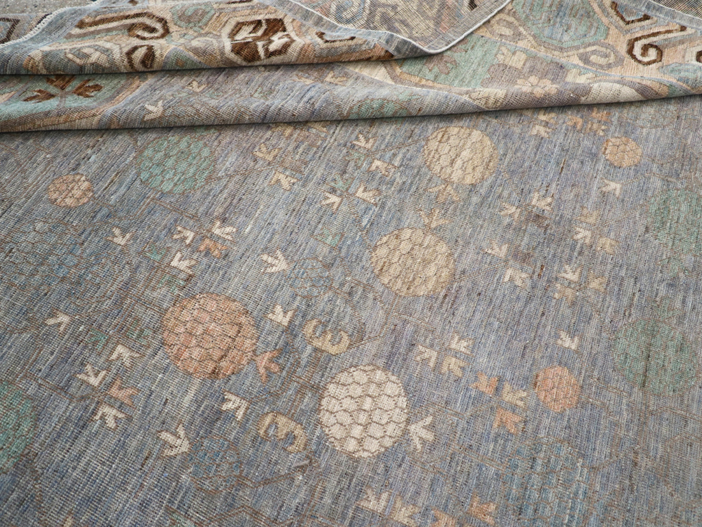 Modern East Turkestan Khotan Room Size Carpet, No.31789 - Staging