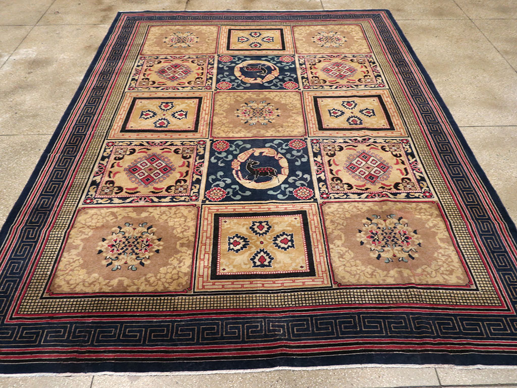 Antique Indian Khotan Room Size Carpet, No.31793 - Staging