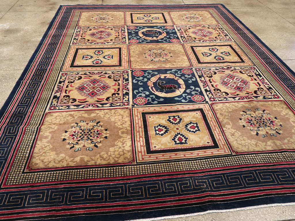 Antique Indian Khotan Room Size Carpet, No.31793 - Staging