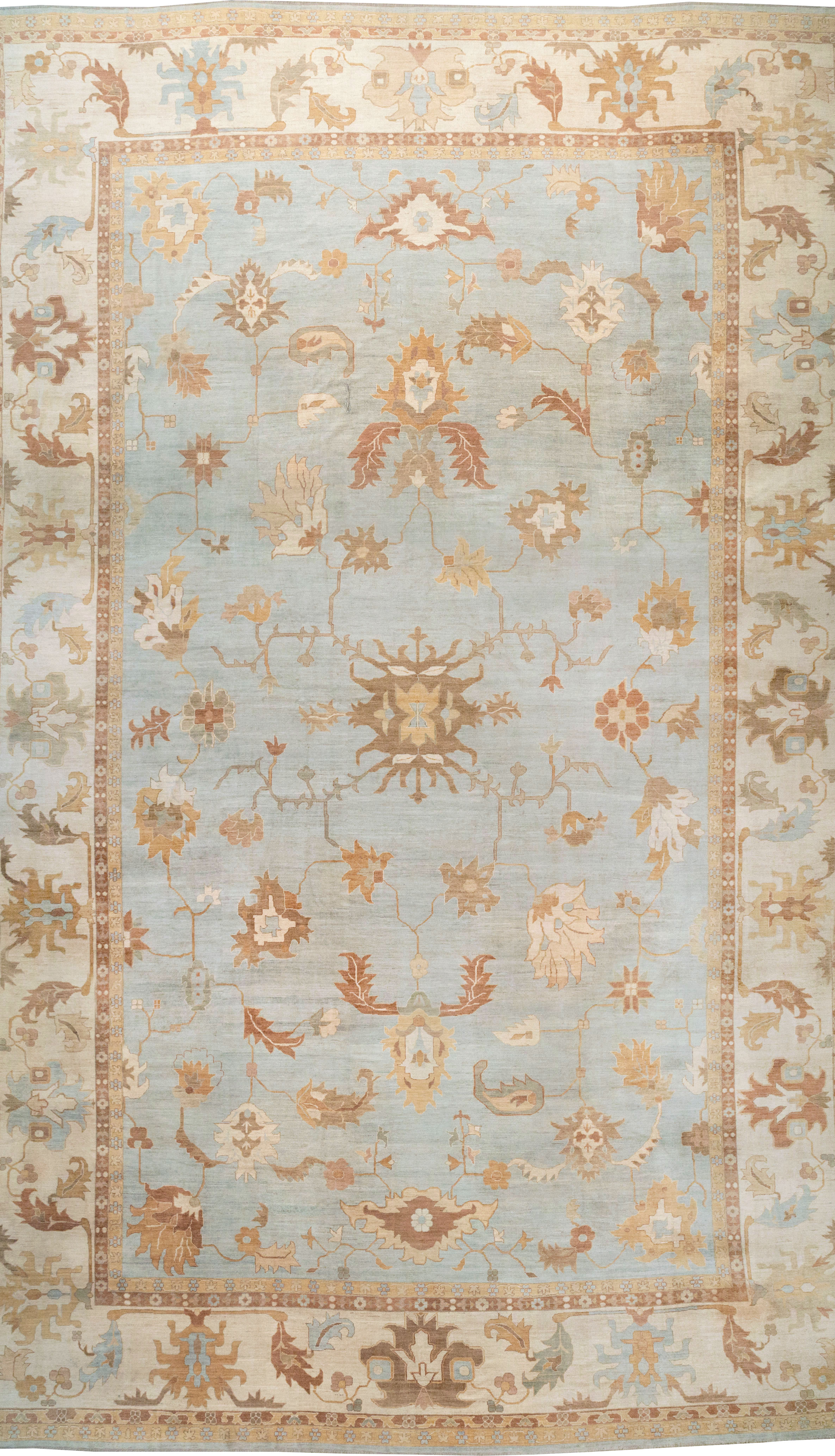 Modern Turkish Oushak Oversize Carpet, No.31795 - Staging