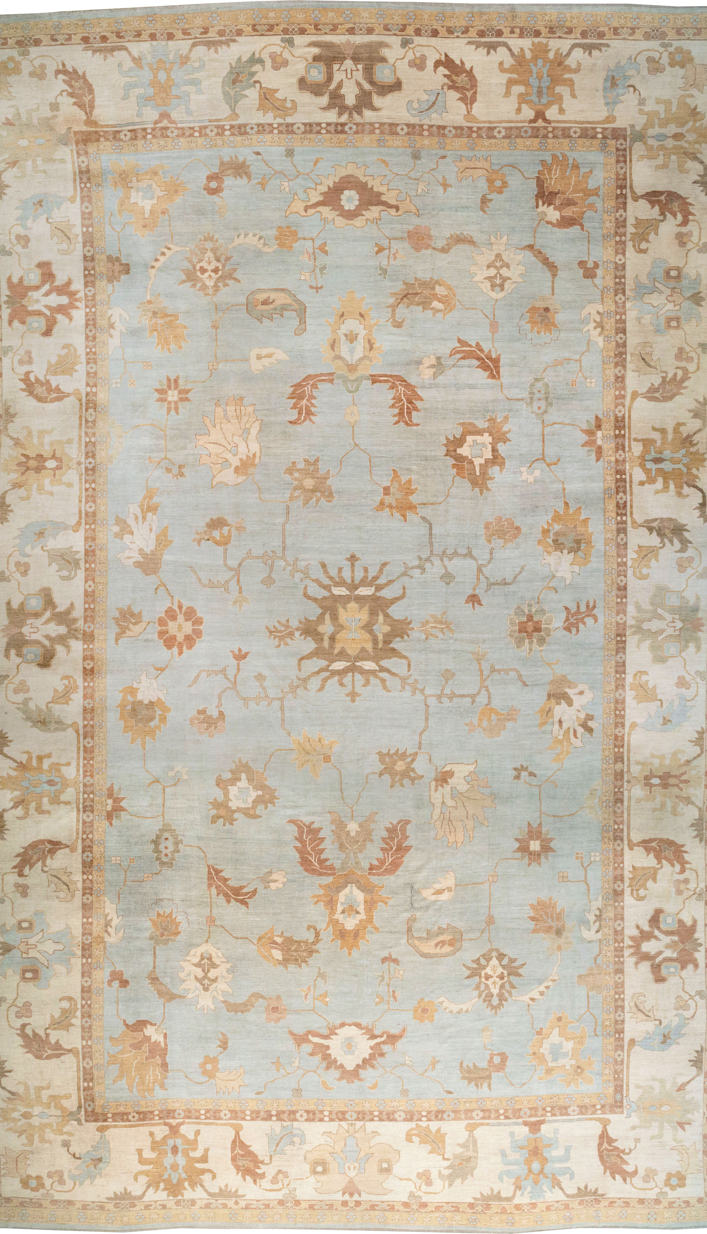 Modern Turkish Oushak Oversize Carpet, No.31795 - Staging