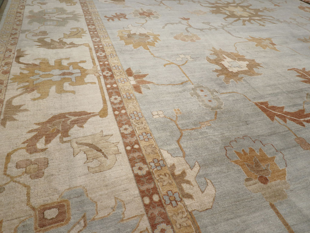 Modern Turkish Oushak Oversize Carpet, No.31795 - Staging