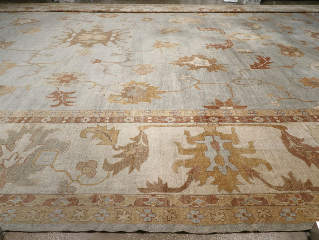 Modern Turkish Oushak Oversize Carpet, No.31795 - Staging