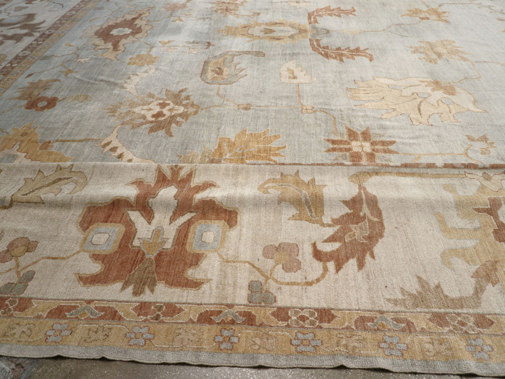 Modern Turkish Oushak Oversize Carpet, No.31795 - Staging