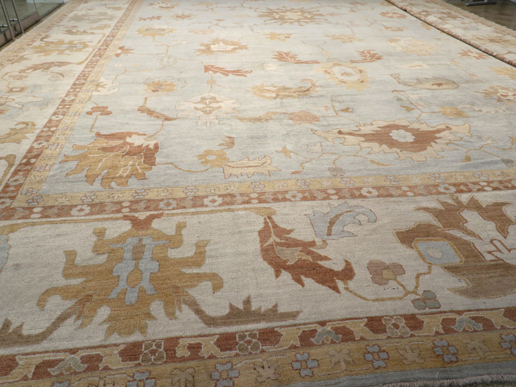 Modern Turkish Oushak Oversize Carpet, No.31795 - Staging