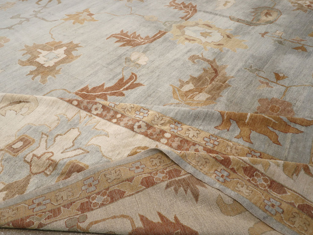 Modern Turkish Oushak Oversize Carpet, No.31795 - Staging