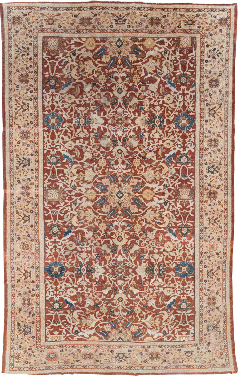 Antique Persian Mahal Oversize Carpet, No.31796 - Staging