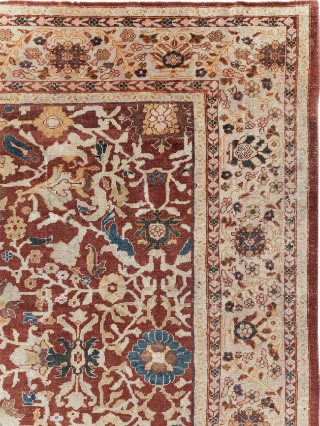 Antique Persian Mahal Oversize Carpet, No.31796 - Staging