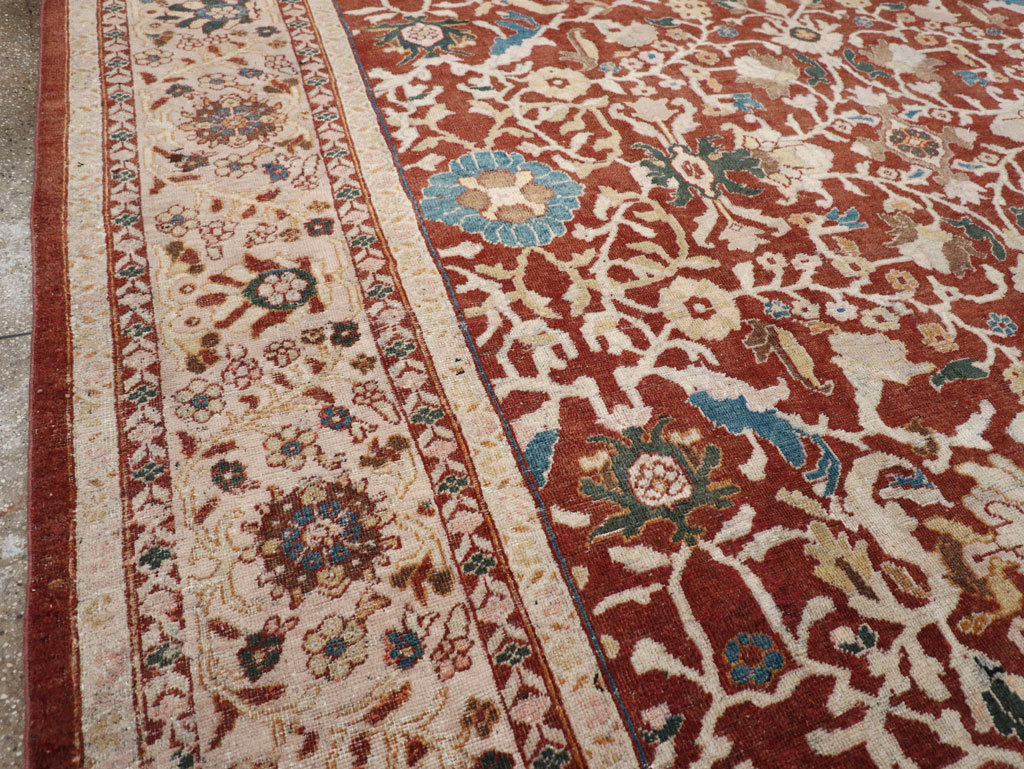 Antique Persian Mahal Oversize Carpet, No.31796 - Staging