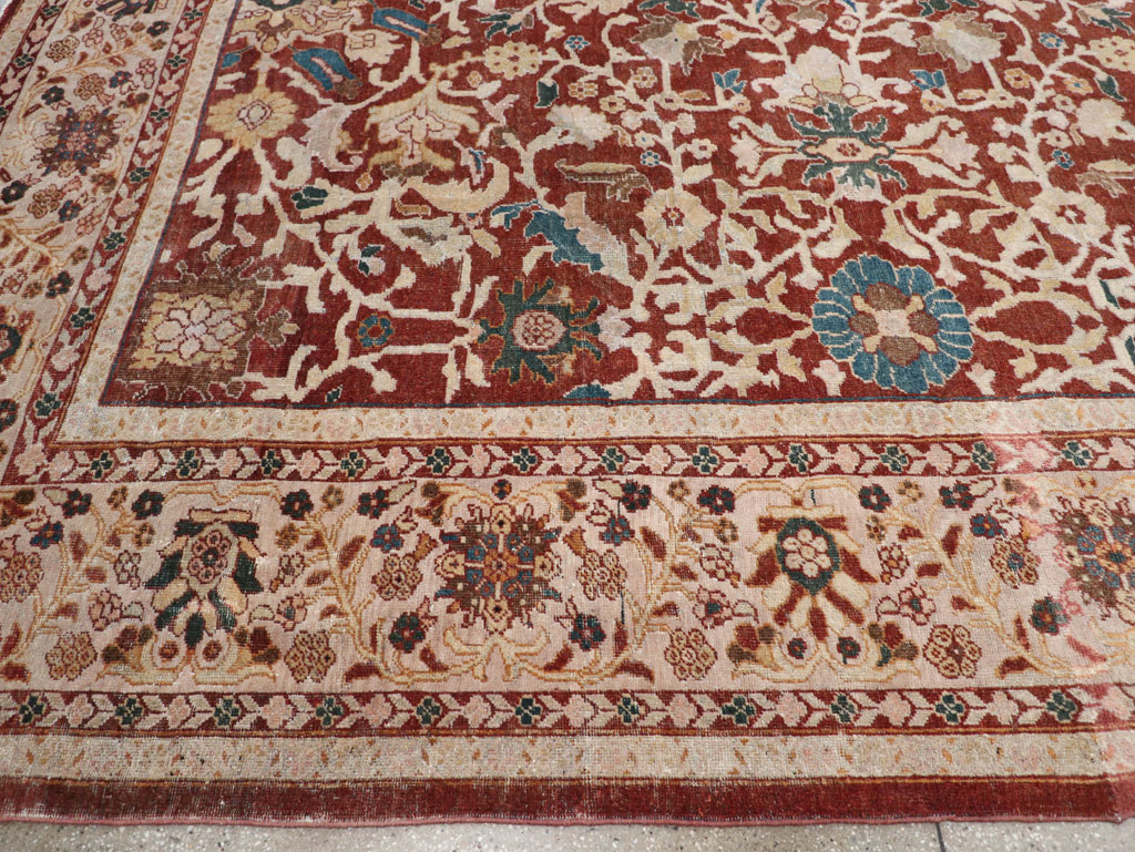 Antique Persian Mahal Oversize Carpet, No.31796 - Staging