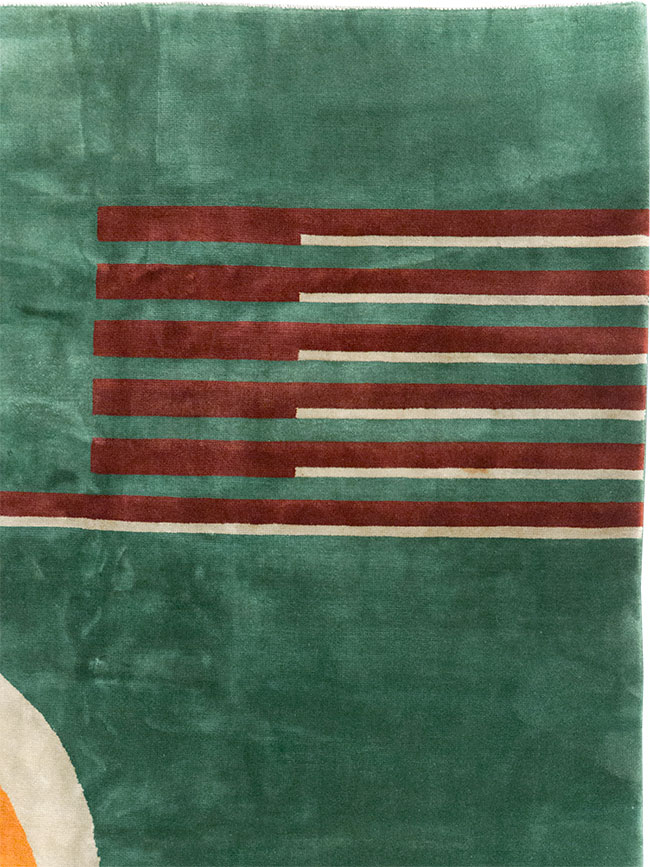 Vintage Chinese Art Deco Room Size Carpet, No.31804 - Staging