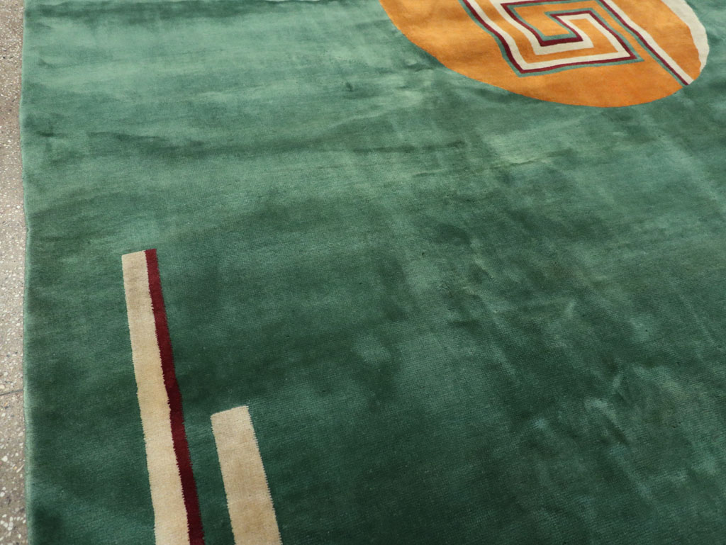 Vintage Chinese Art Deco Room Size Carpet, No.31804 - Staging