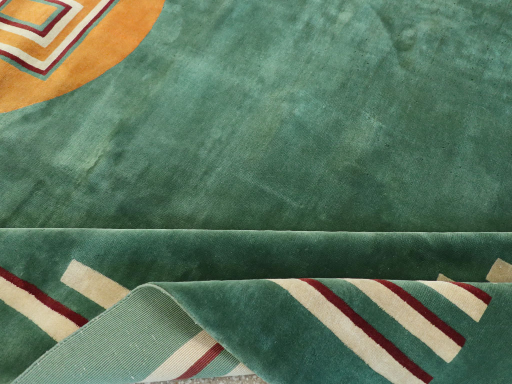 Vintage Chinese Art Deco Room Size Carpet, No.31804 - Staging