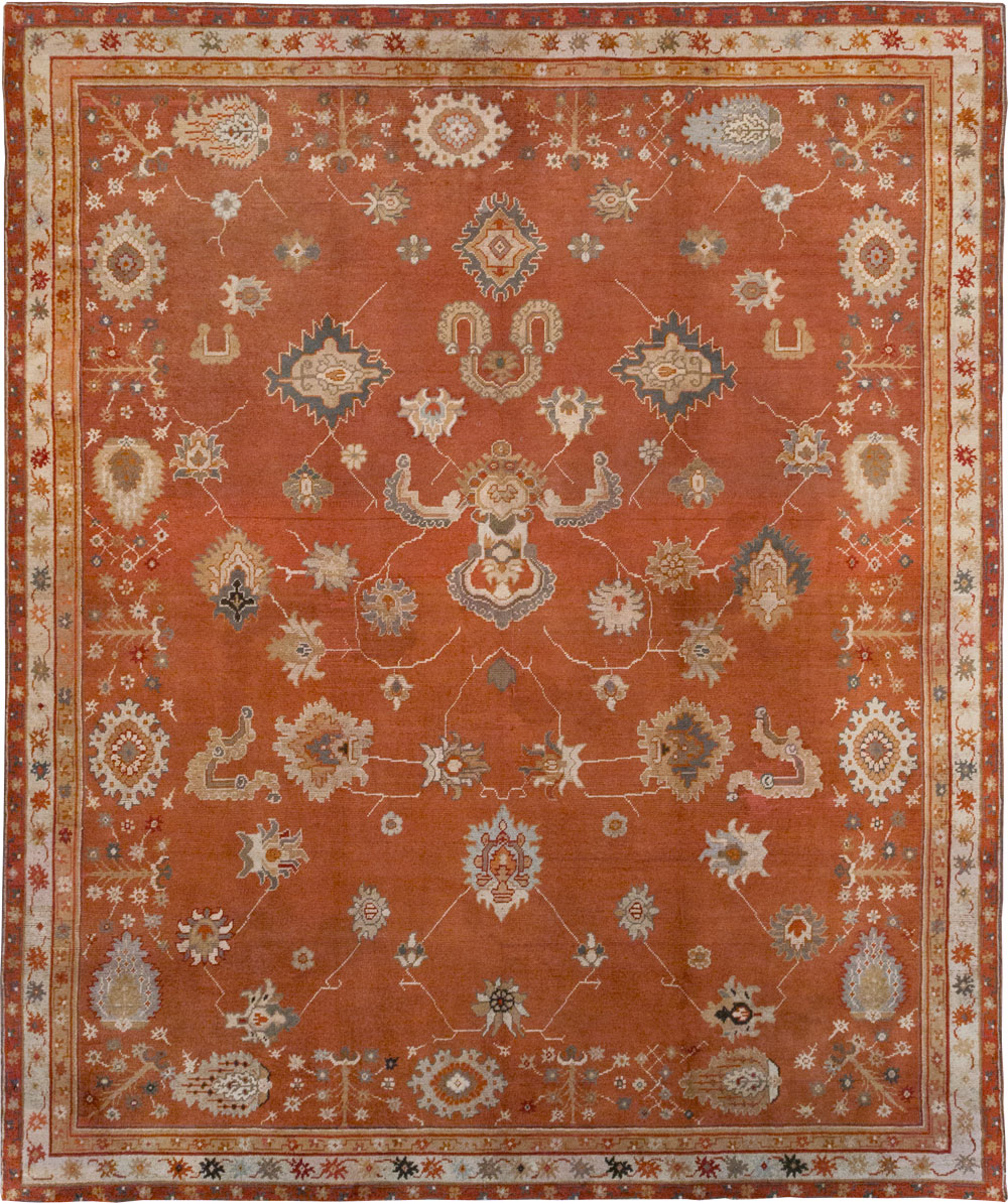 Antique Turkish Oushak Large Room Size Carpet, No.31818 - Staging