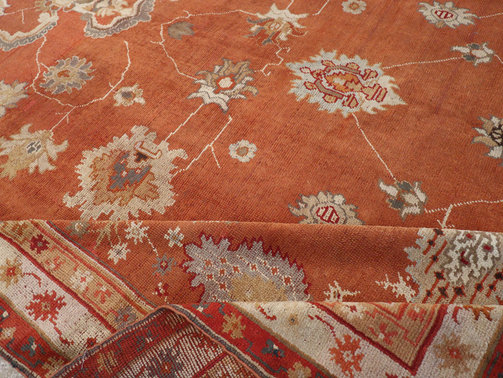 Antique Turkish Oushak Large Room Size Carpet, No.31818 - Staging
