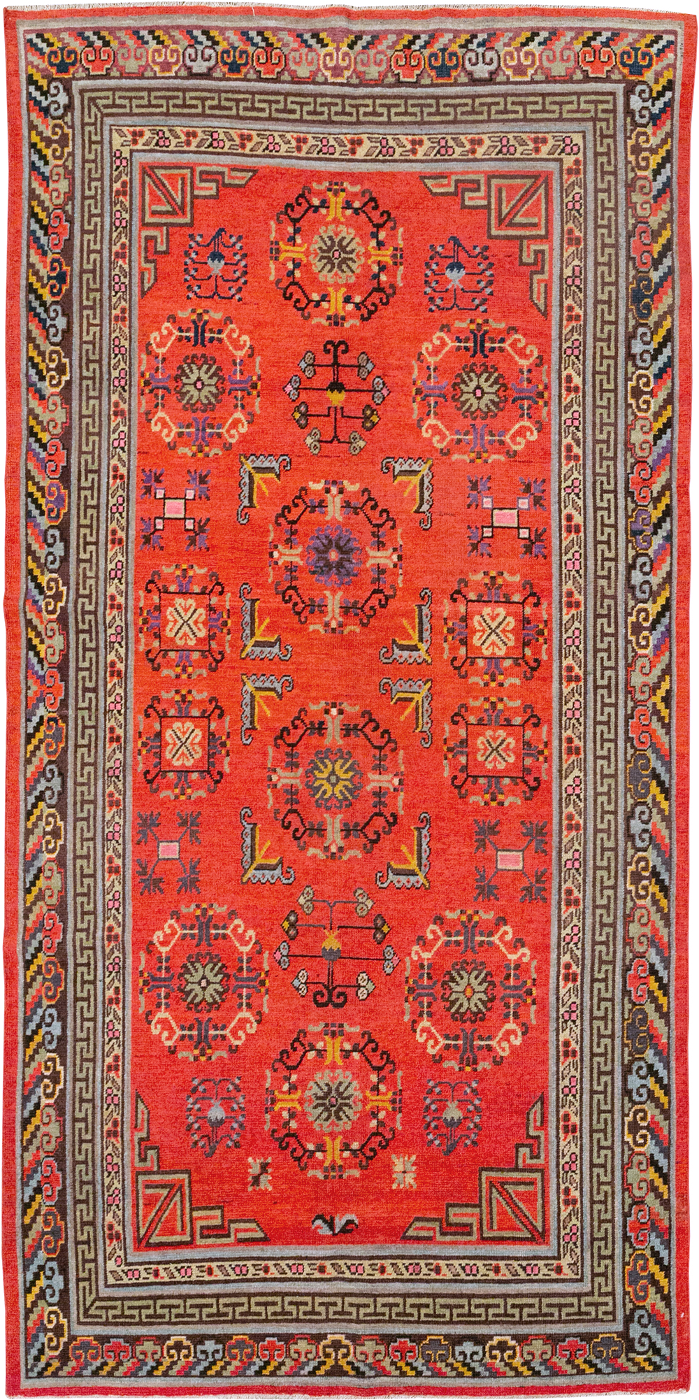 Antique East Turkestan Khotan Gallery Rug, No.31819 - Staging