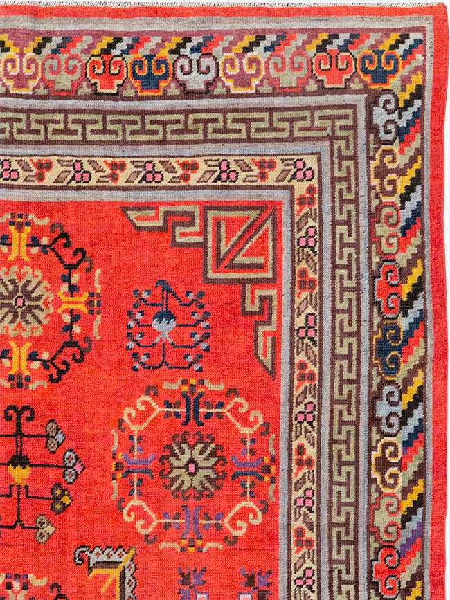 Antique East Turkestan Khotan Gallery Rug, No.31819 - Staging