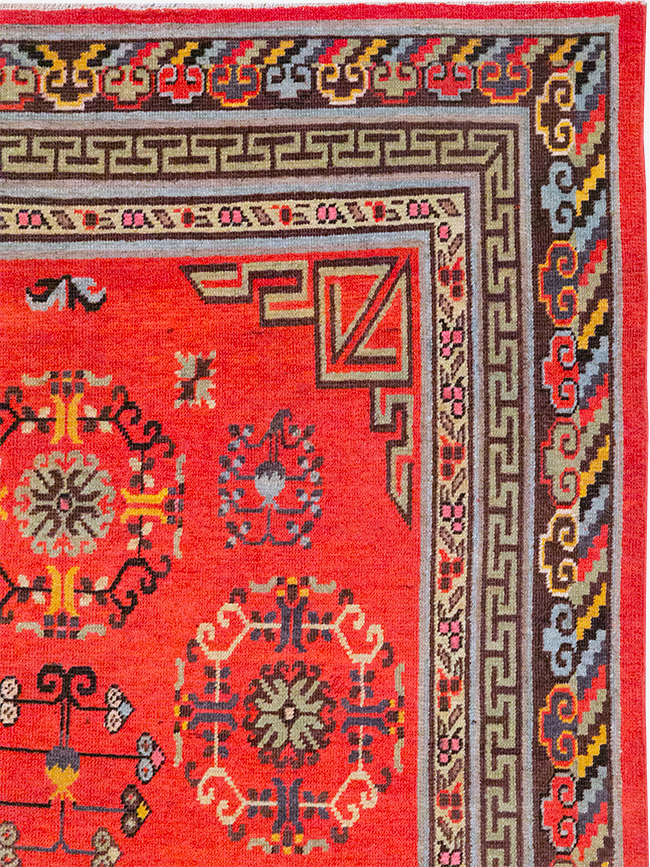 Antique East Turkestan Khotan Gallery Rug, No.31819 - Staging