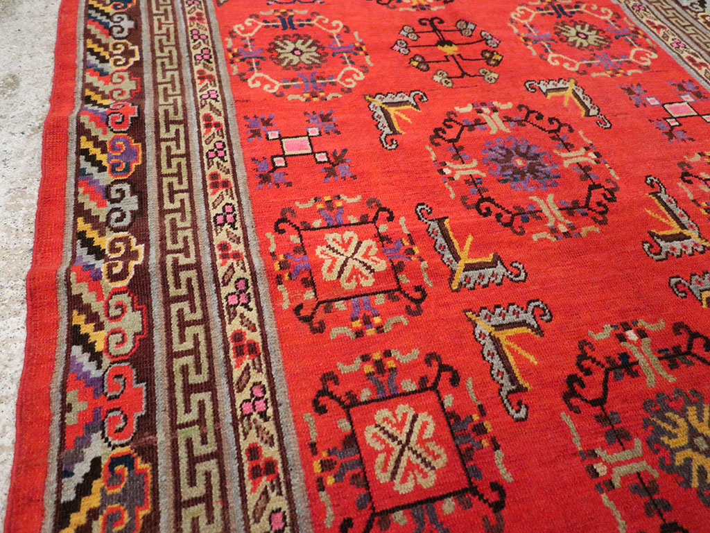 Antique East Turkestan Khotan Gallery Rug, No.31819 - Staging